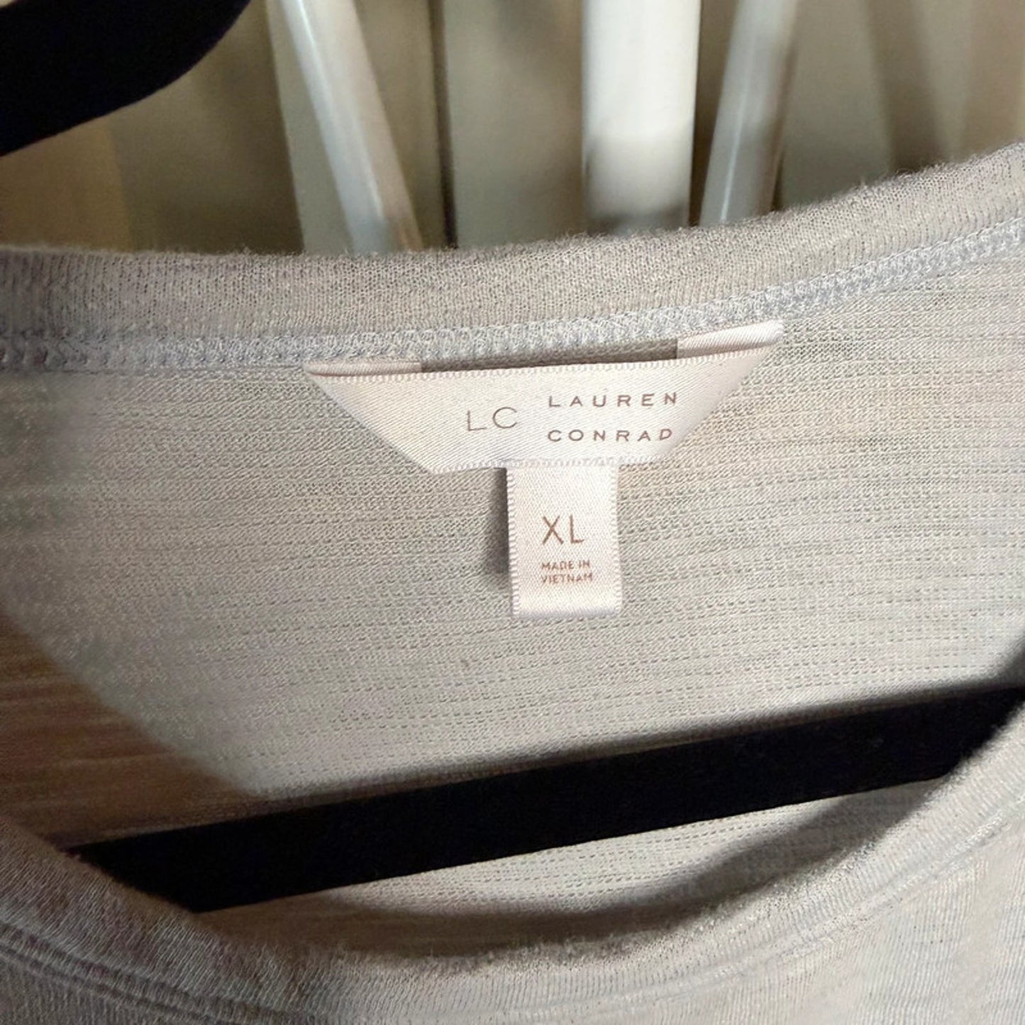 Lauren Conrad XL Sand Colored “Bare Feet Salty Hair” Embroidered T-Shirt