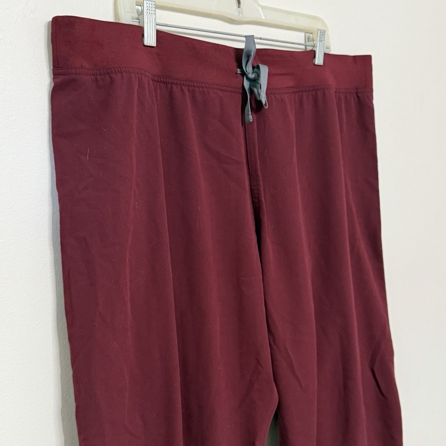 Figs Scrub Pants Womens XXL Burgundy Livingston Basic Bottom Nursing Medical
