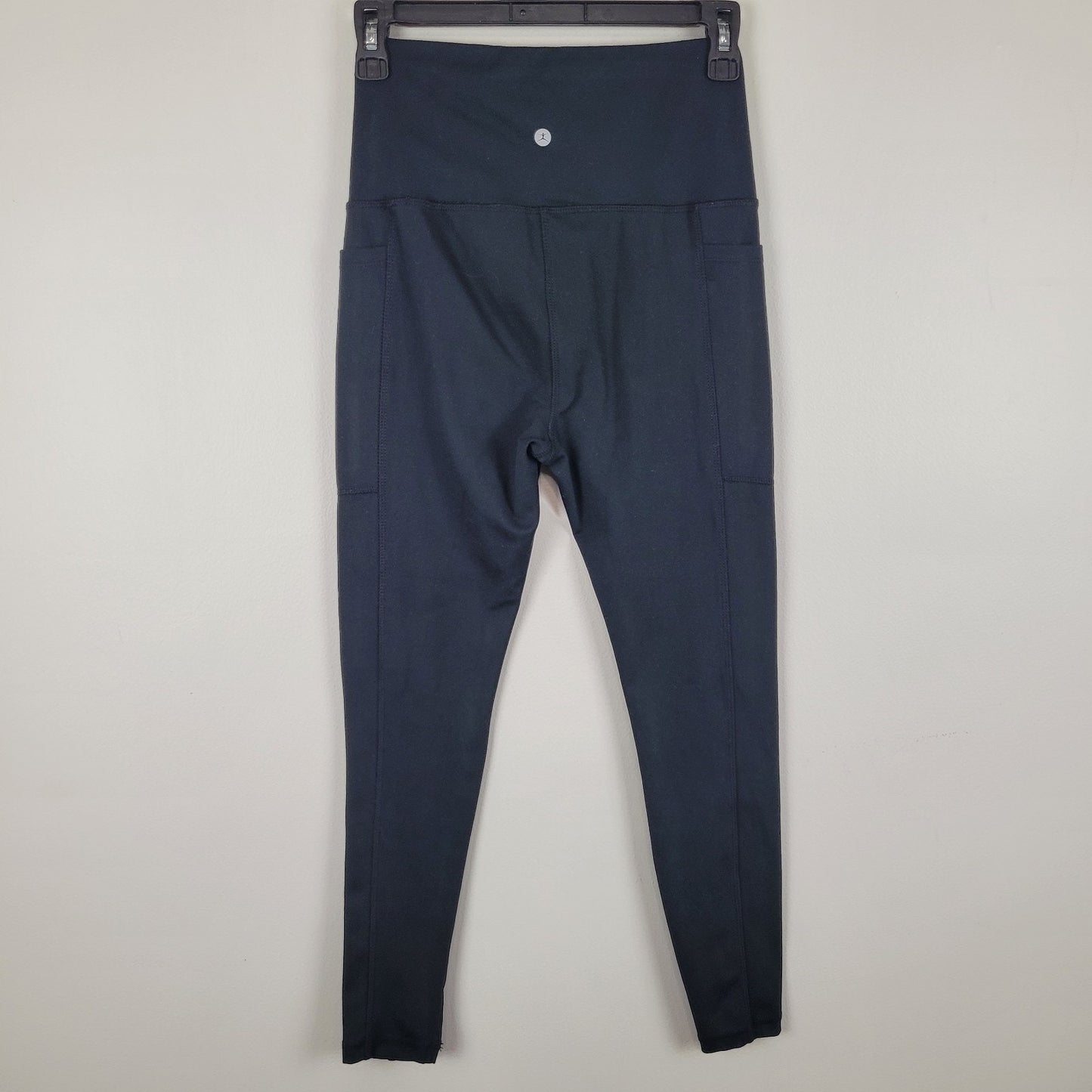 Danskin Womens S 7/8 Leggings Black High Rise Athleisure Yoga VGUC