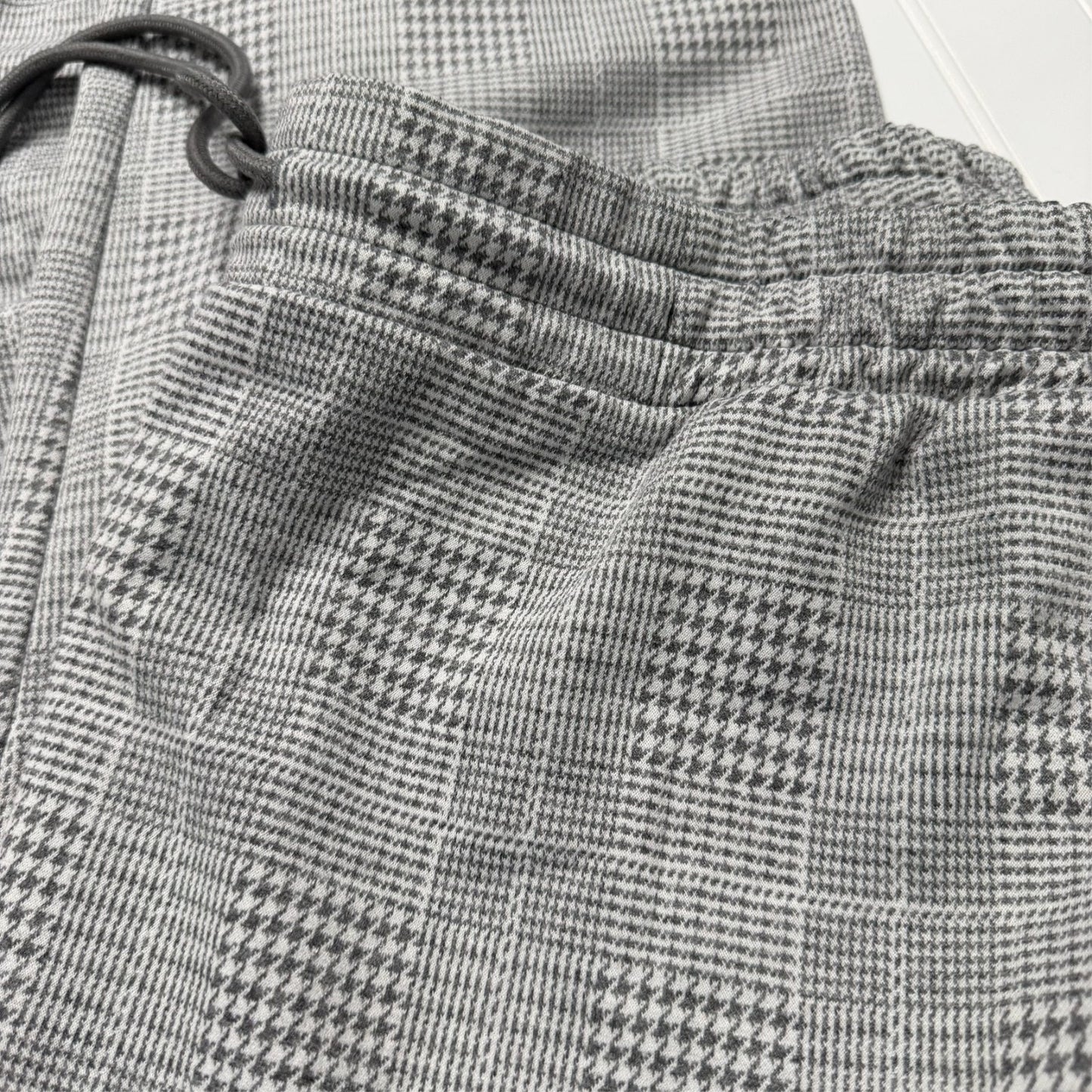 A New Day Womens XXL Gray High Rise Jogger Pants Stretch Plaid Drawstring