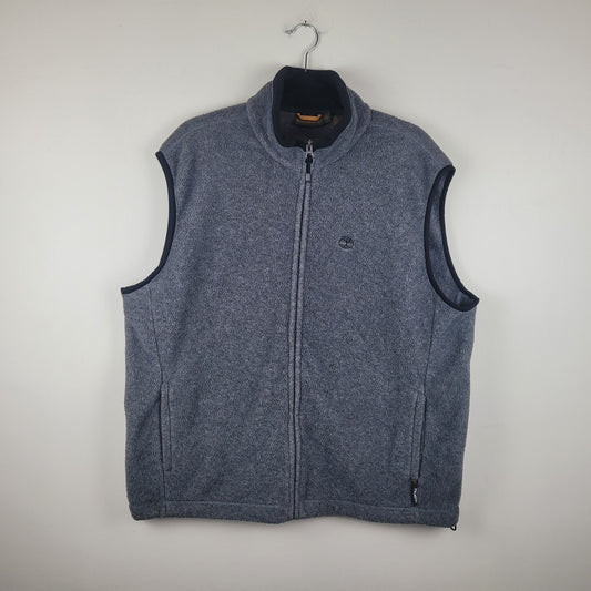 Timberland Mens XL Vest Gray Fleece Polartec Full Zip Outdoor Jacket VGUC
