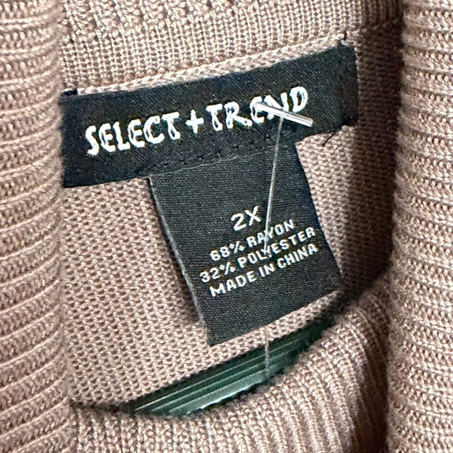Select Trend NWT Mocha Brown Turtleneck Sweater 2XL