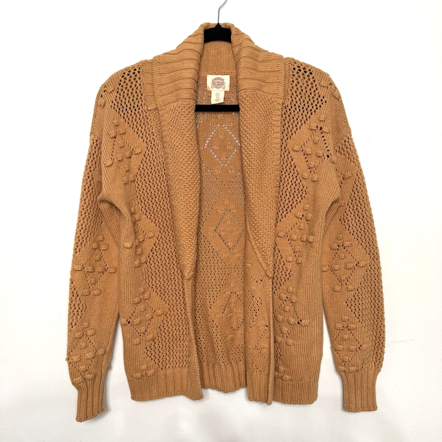 Cambridge Dry Goods Womens S Chunky Knit Cotton Cardigan Pumpkin Spice Cottage