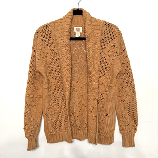 Cambridge Dry Goods Womens S Chunky Knit Cotton Cardigan Pumpkin Spice Cottage