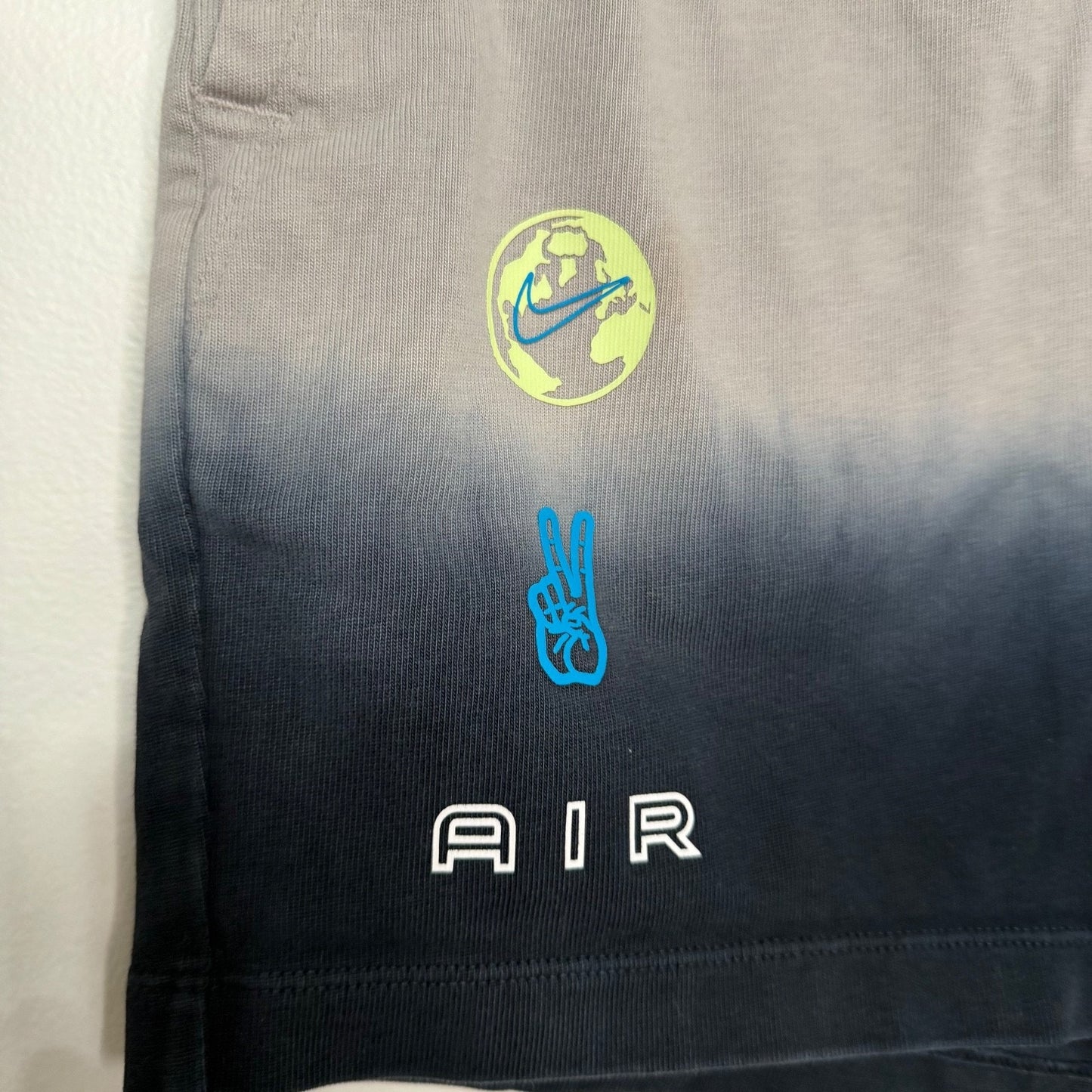 Nike Air Women’s Small Gray Black Ombré Jersey Shorts Streetwear Y2K