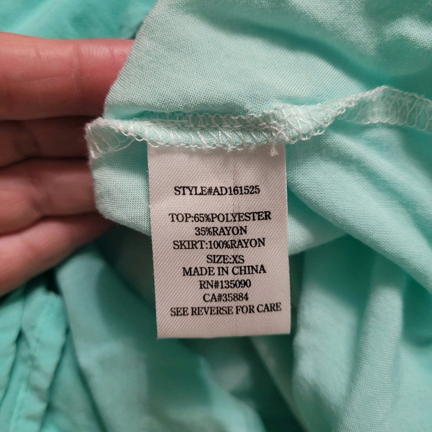 Altar’d State XS Dress Teal White Ombre High Neck Sleeveless Summer EUC