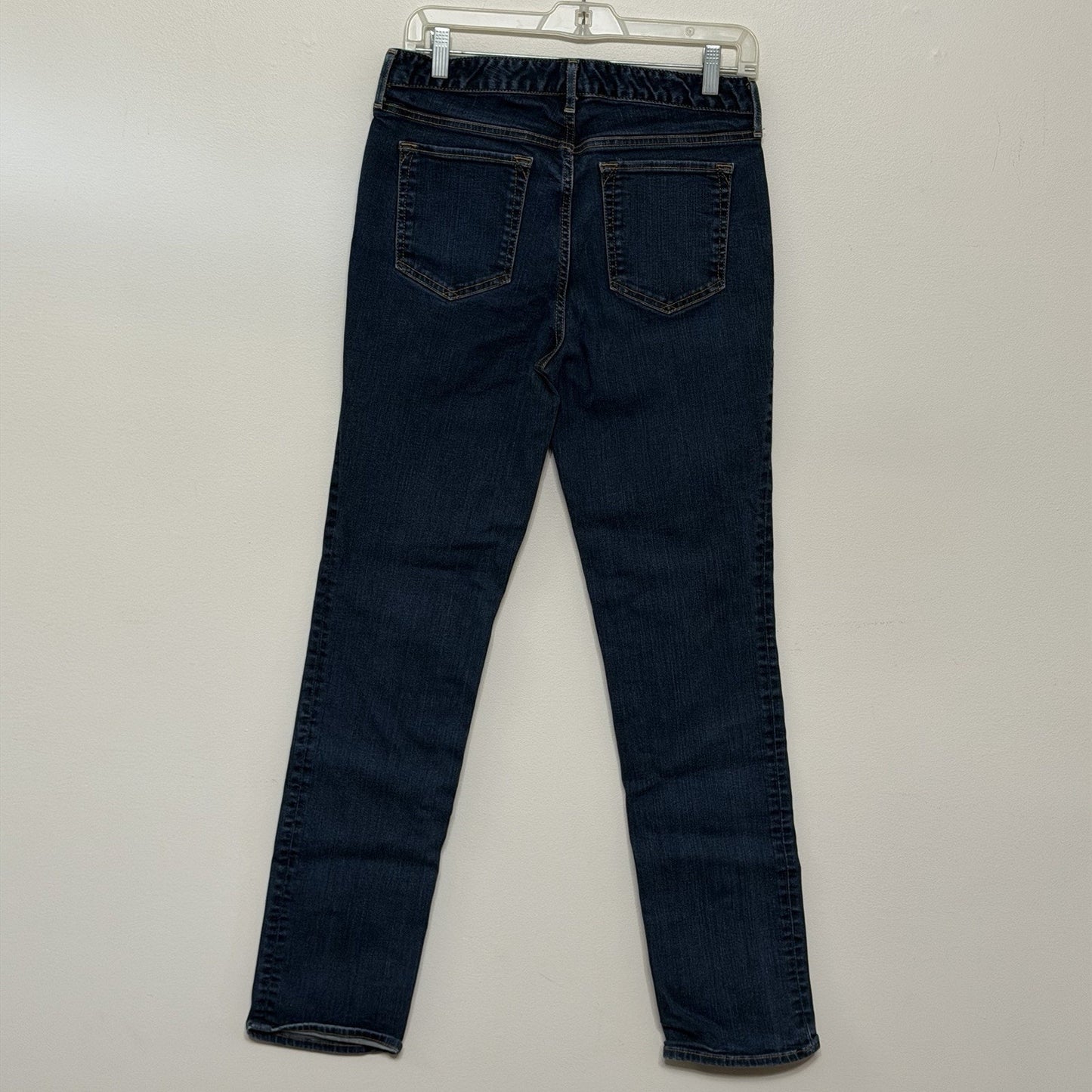 Eddie Bauer Jeans Womens 8 Blue Slightly Curvy High Rise Slim Straight Denim