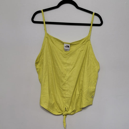 The North Face Tank Top XL Yellow Tie Knot Boho V-Neck Hemp Blend