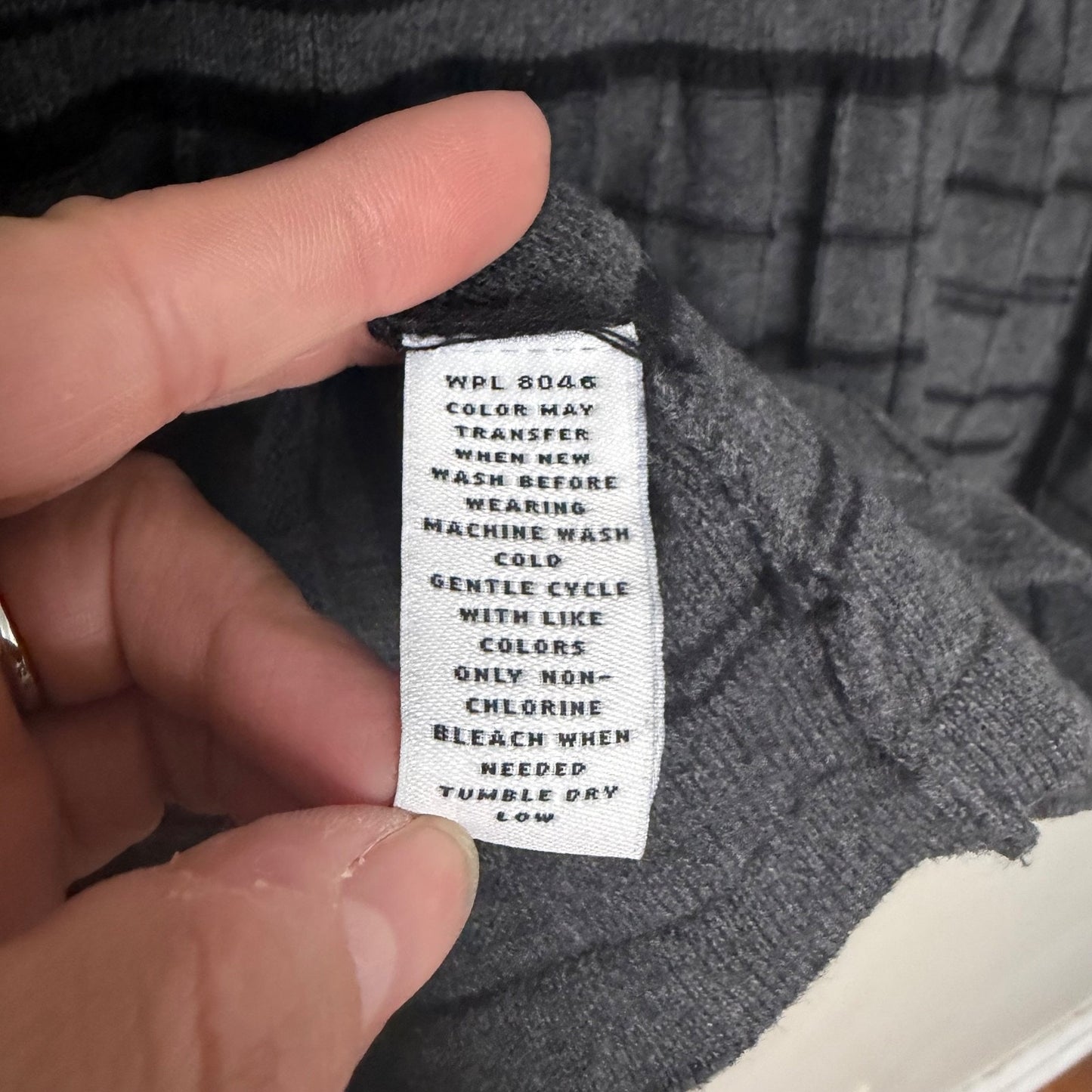 Style & Co Womens S Black Gray Stripe Mini Sweater Dress Long Sleeve Y2K