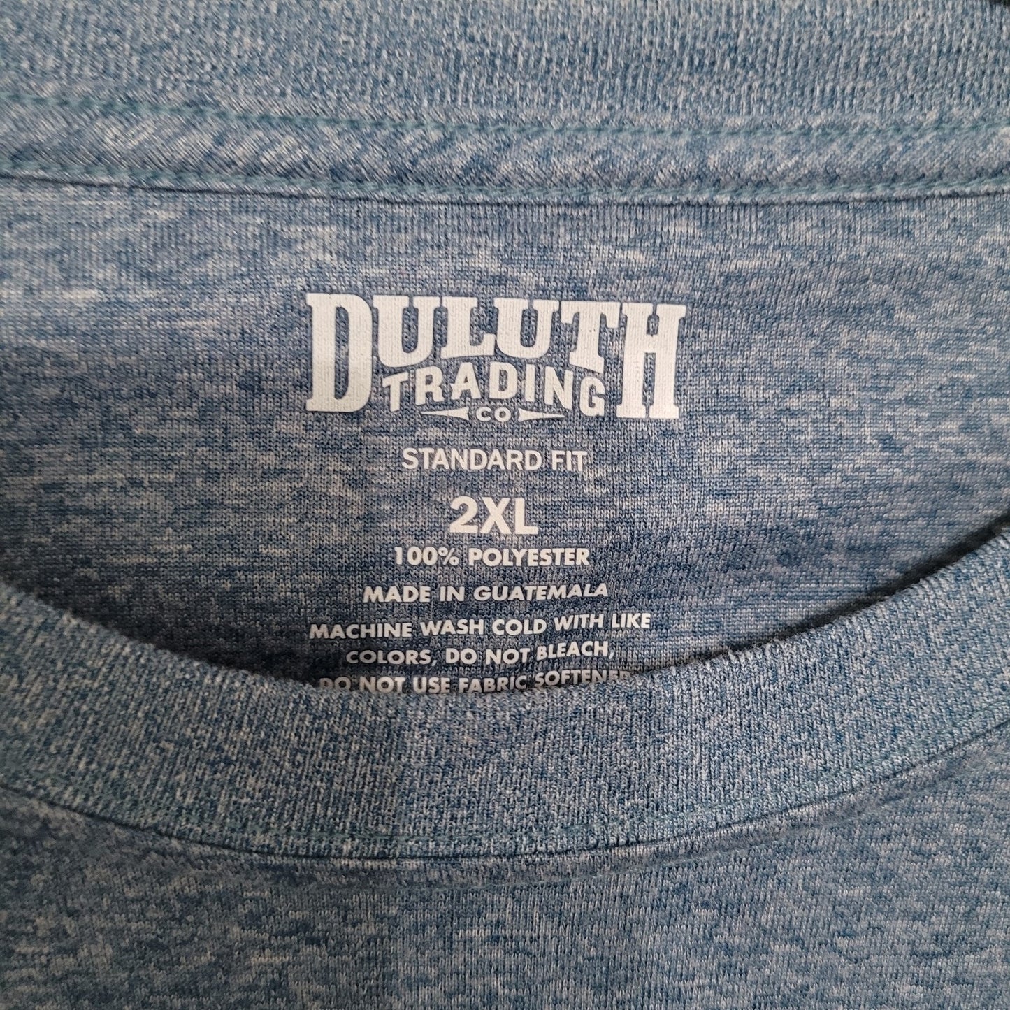 Duluth Trading Long Sleeve Shirt Men's 2XL Heather Blue Performance Base Layer