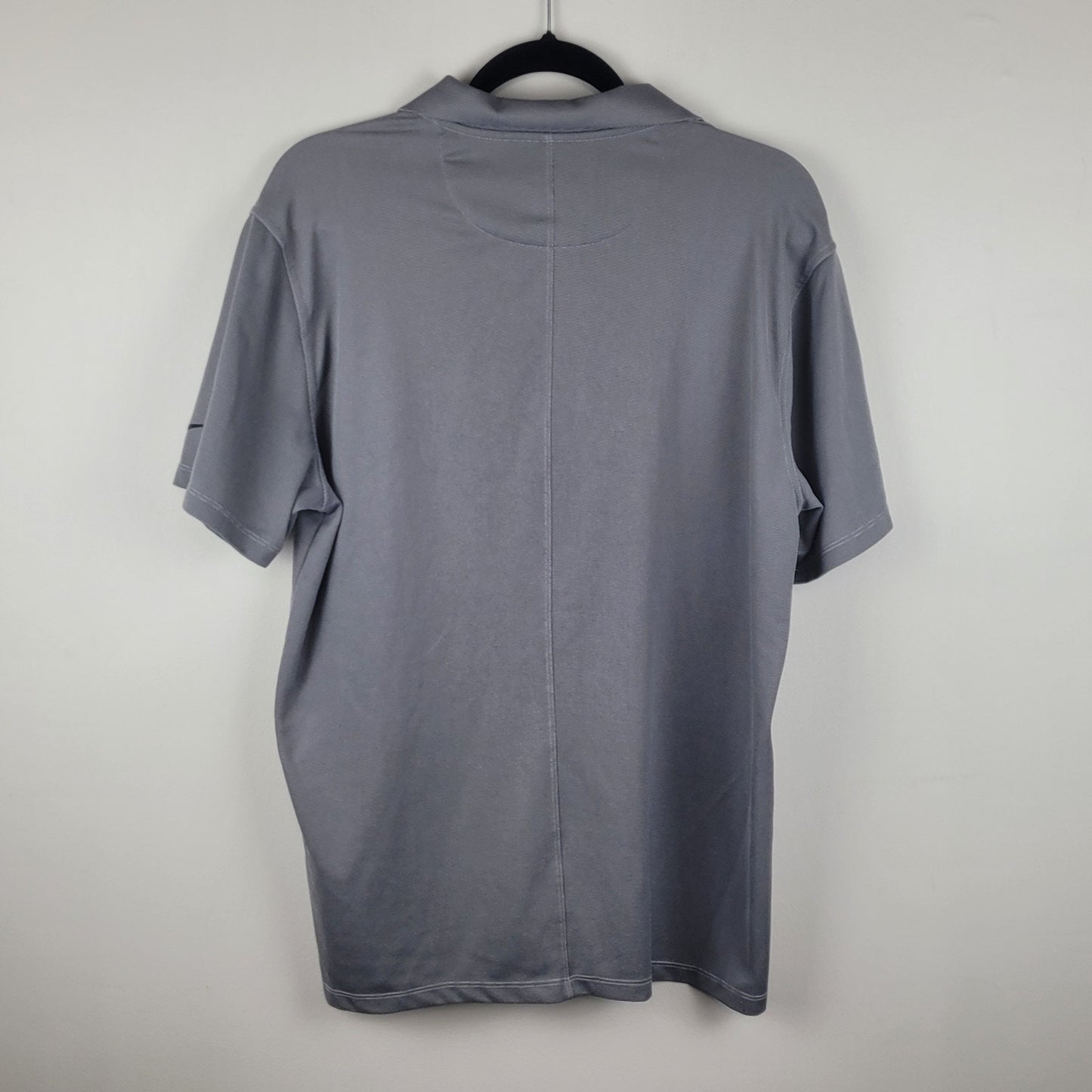 Nike Dri-Fit Mens Large Polo Shirt Gray Hard Rock Hotel Logo Golf Activewear VGU