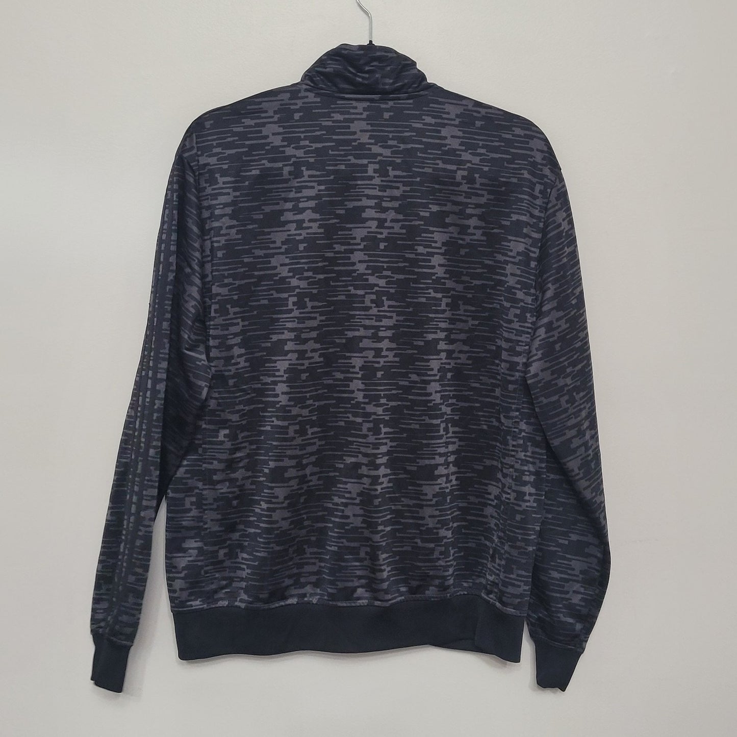 Adidas Men’s Medium Black Track Jacket Essentials Tricot Full Zip EUC