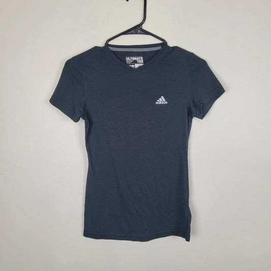 Adidas XS Climalite Black V-Neck T-Shirt