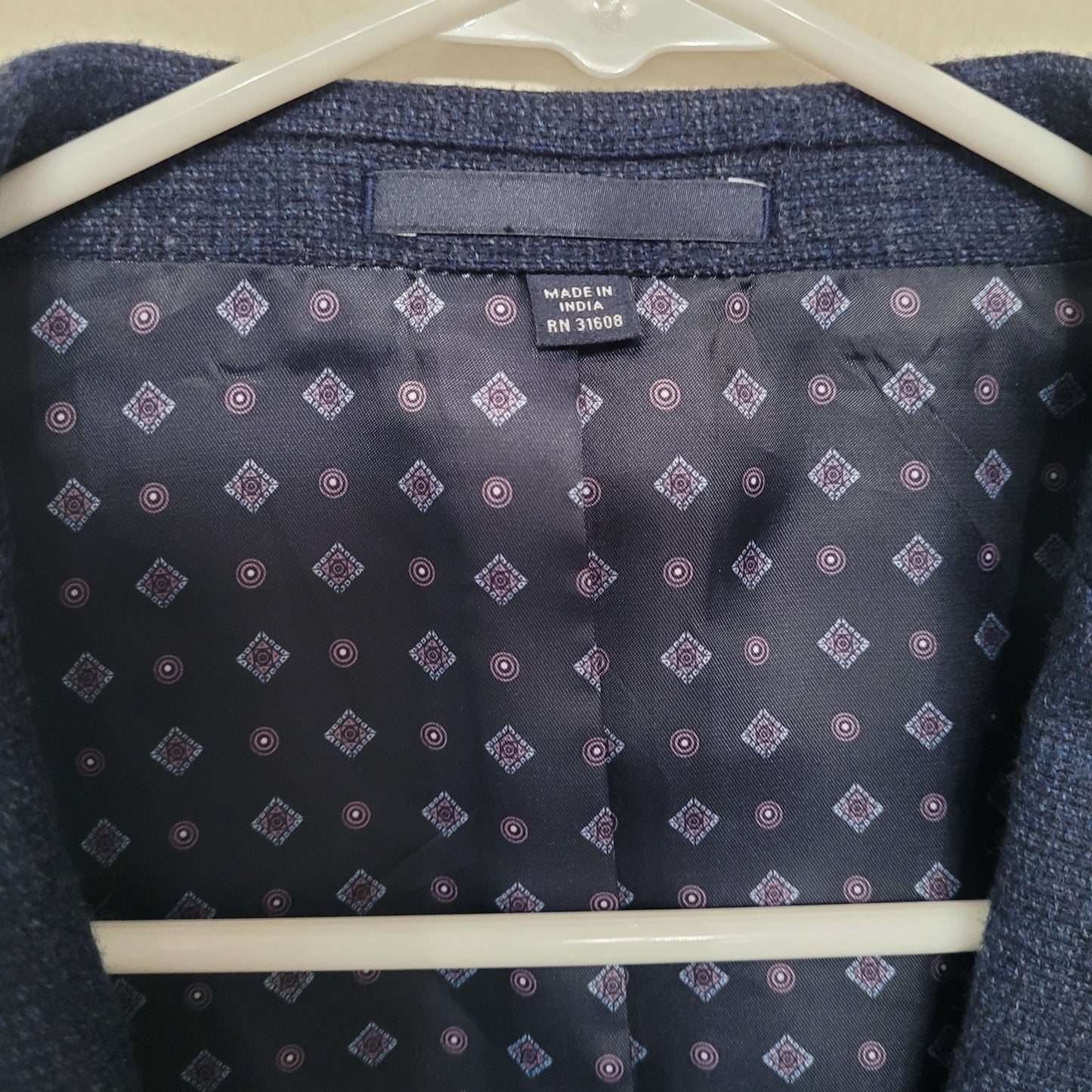 Jos. A. Bank Men’s 44R Navy Wool Sport Coat Blazer Relaxed Tailoring