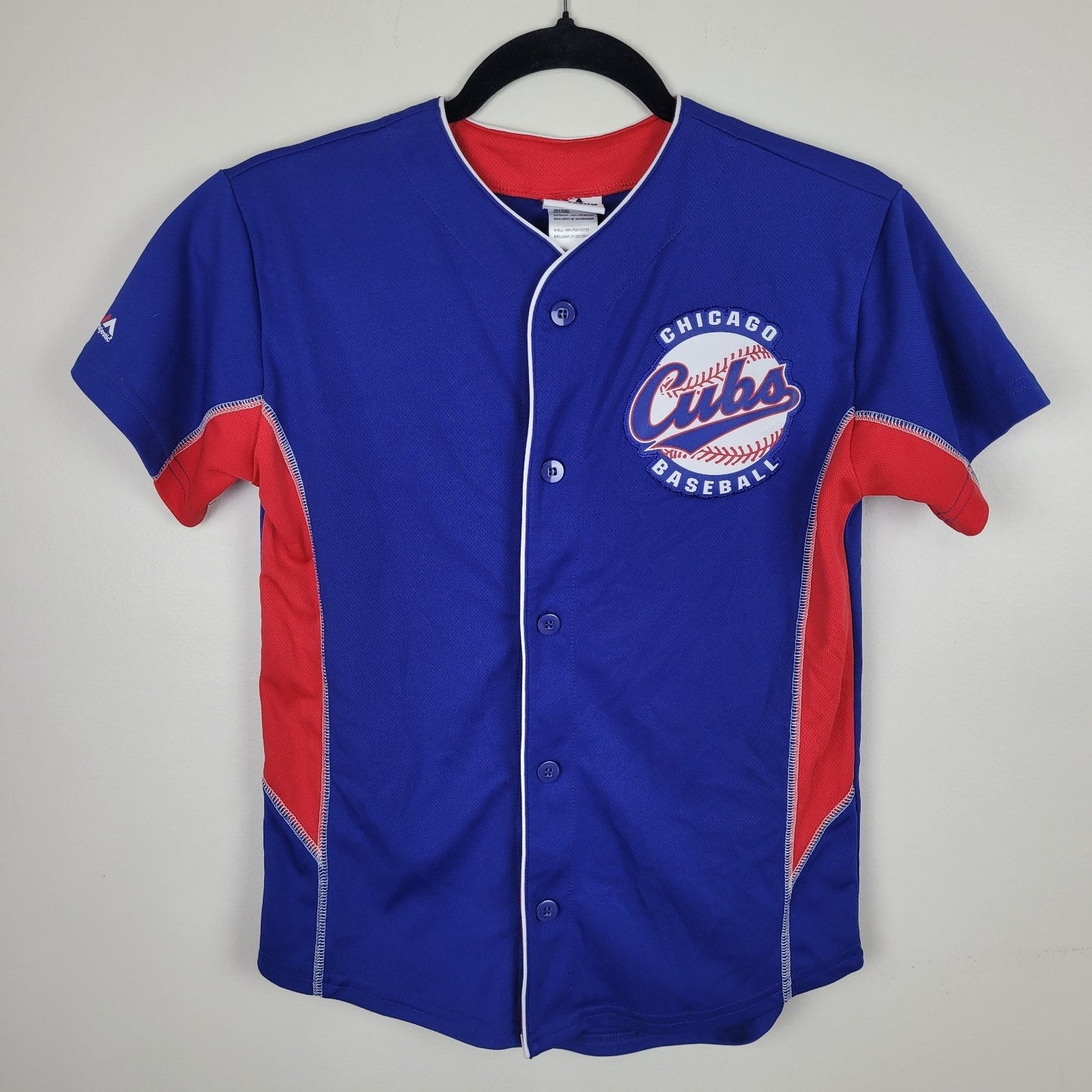 Majestic MLB Chicago Cubs Castro #13 Boys Medium Blue Red Jersey