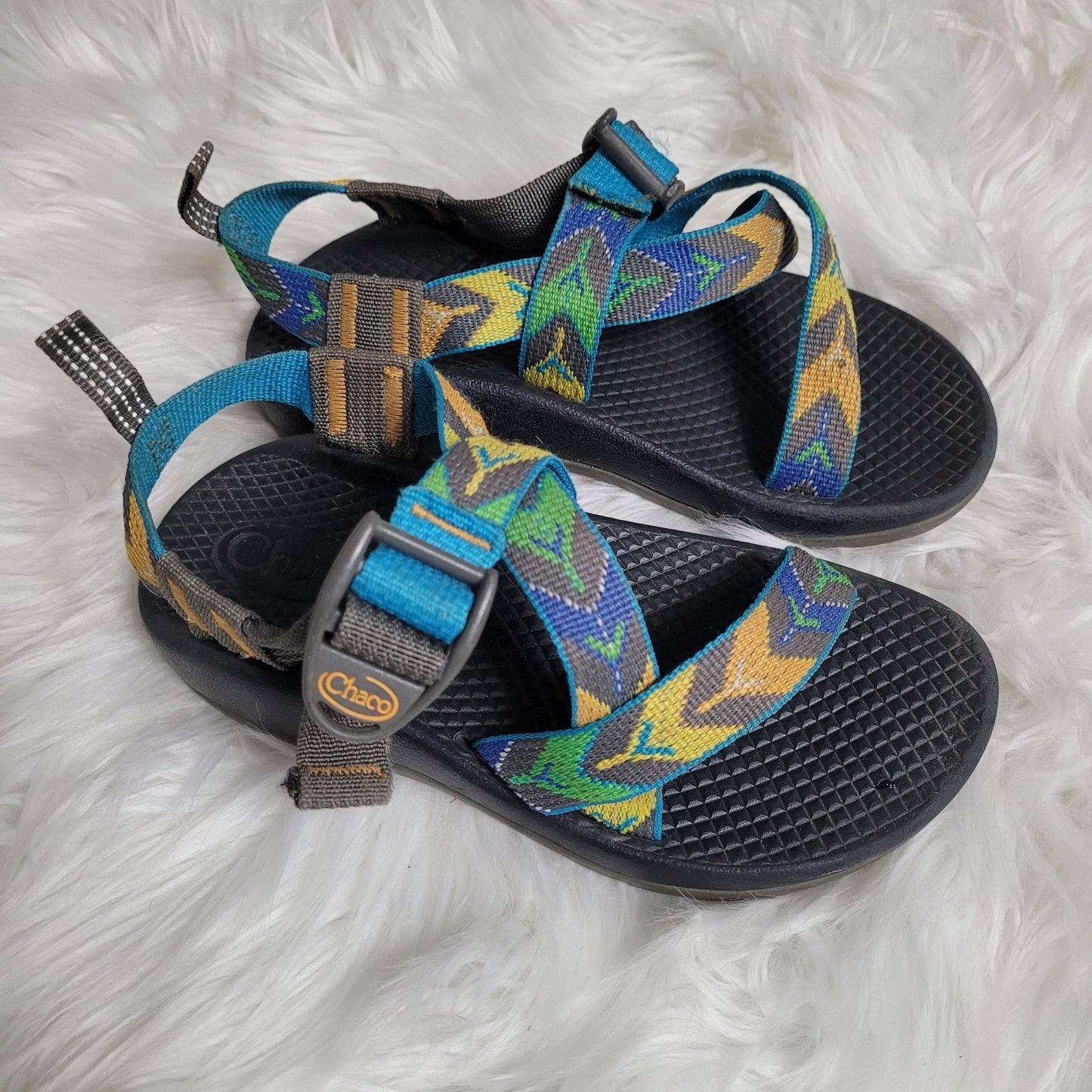 Chaco Z1 EcoTread Girls 12 Sandals Multicolor Waterproof Sport Outdoor EUC
