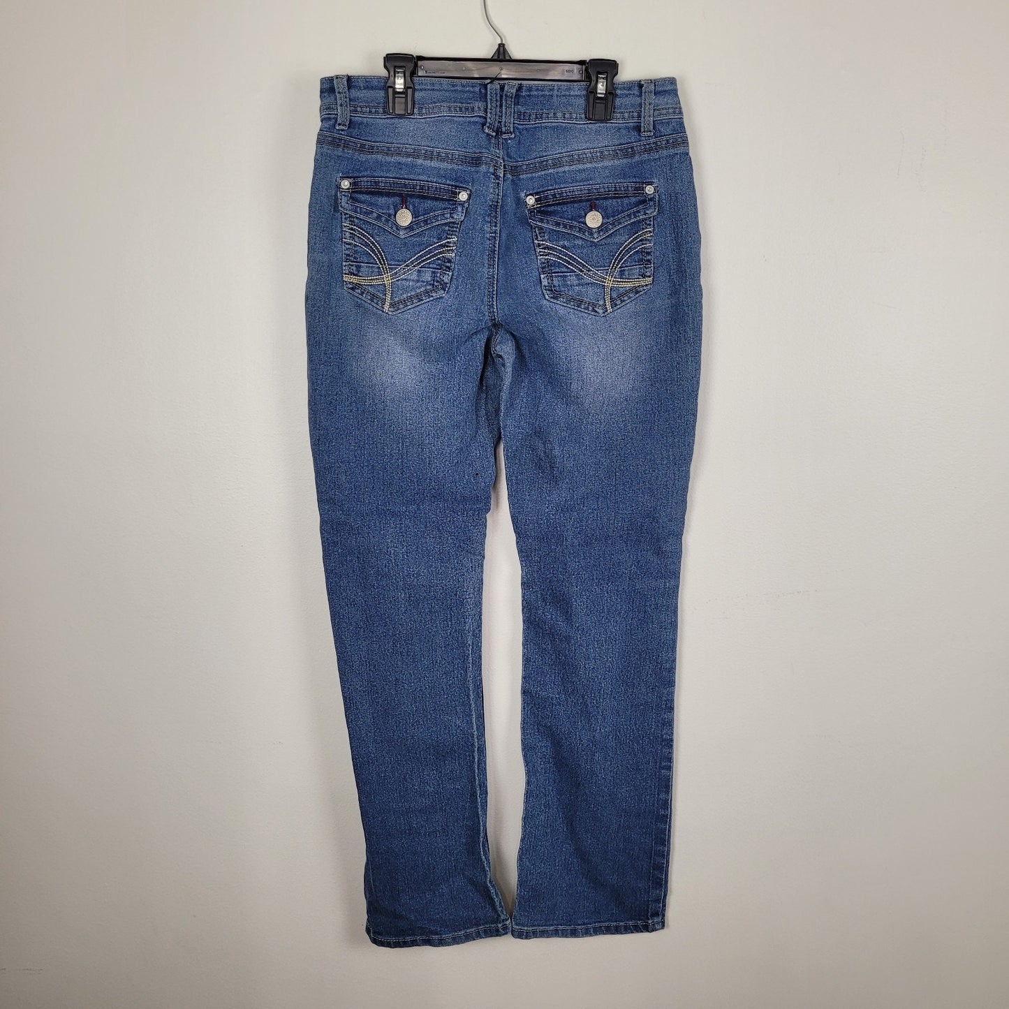 Faded Glory Womens 10 Y2K Bootcut Jeans Low Rise Medium Wash Denim Retro Vintage