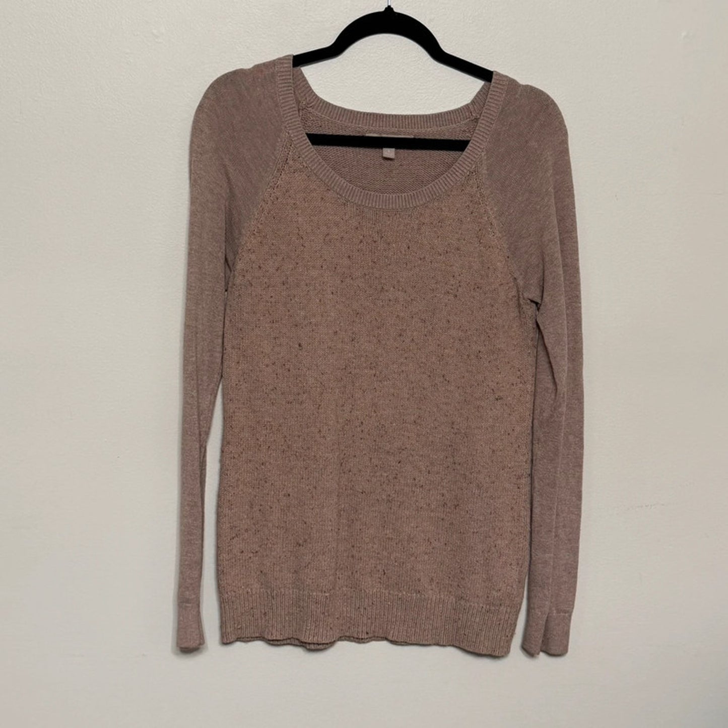 Banana Republic Women's Small Tan Speckled Knit Casual Sweater