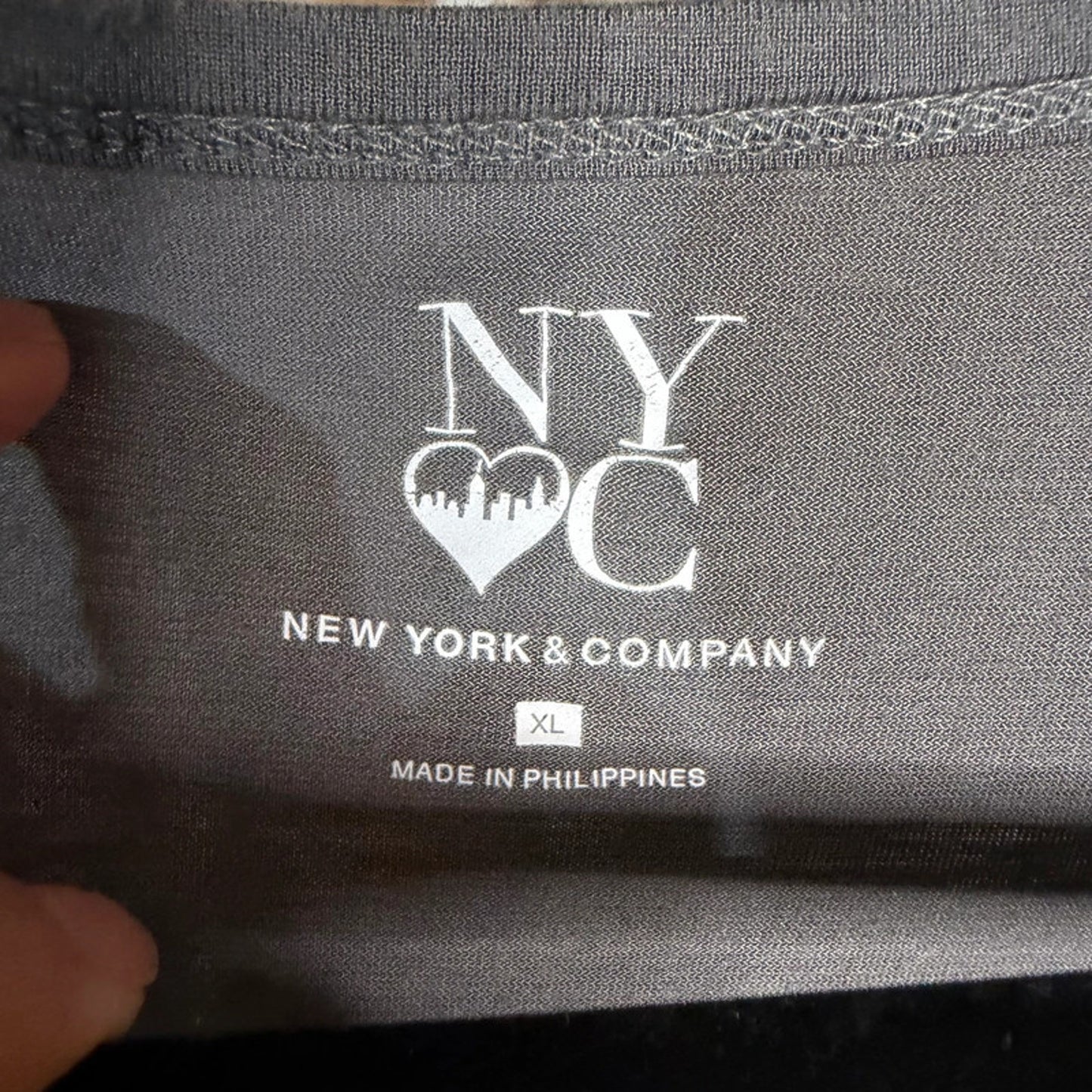 Gray Cotton NY & Company Women’s XL Blouse