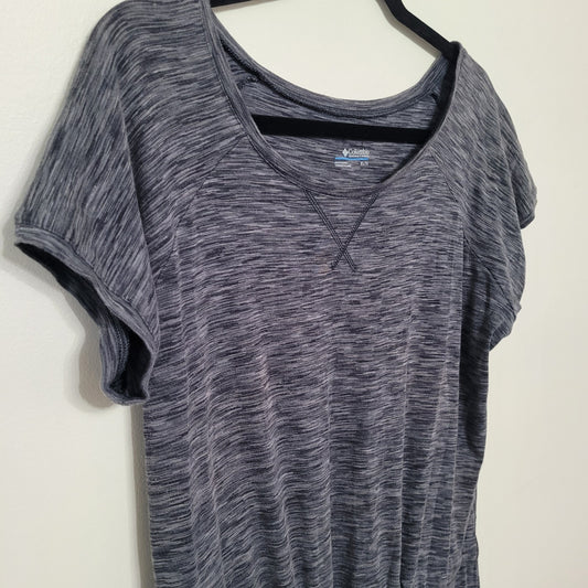 Columbia T-Shirt Dress XL Gray Heathered Space Dye Athletic Casual