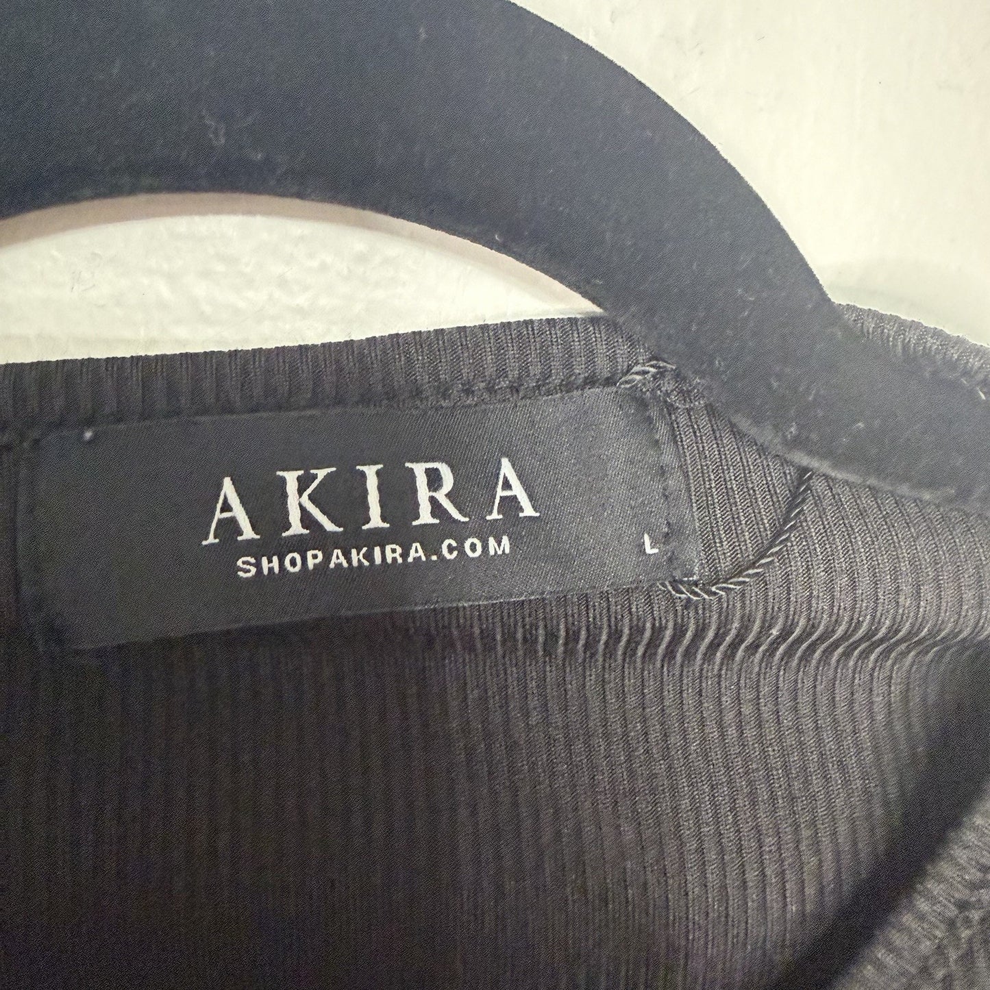 Y2K Whimsigoth Black Crop Top Akira Small Long Sleeve Ring Detail Clubwear