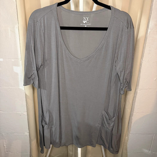 Gray Cotton NY & Company Women’s XL Blouse