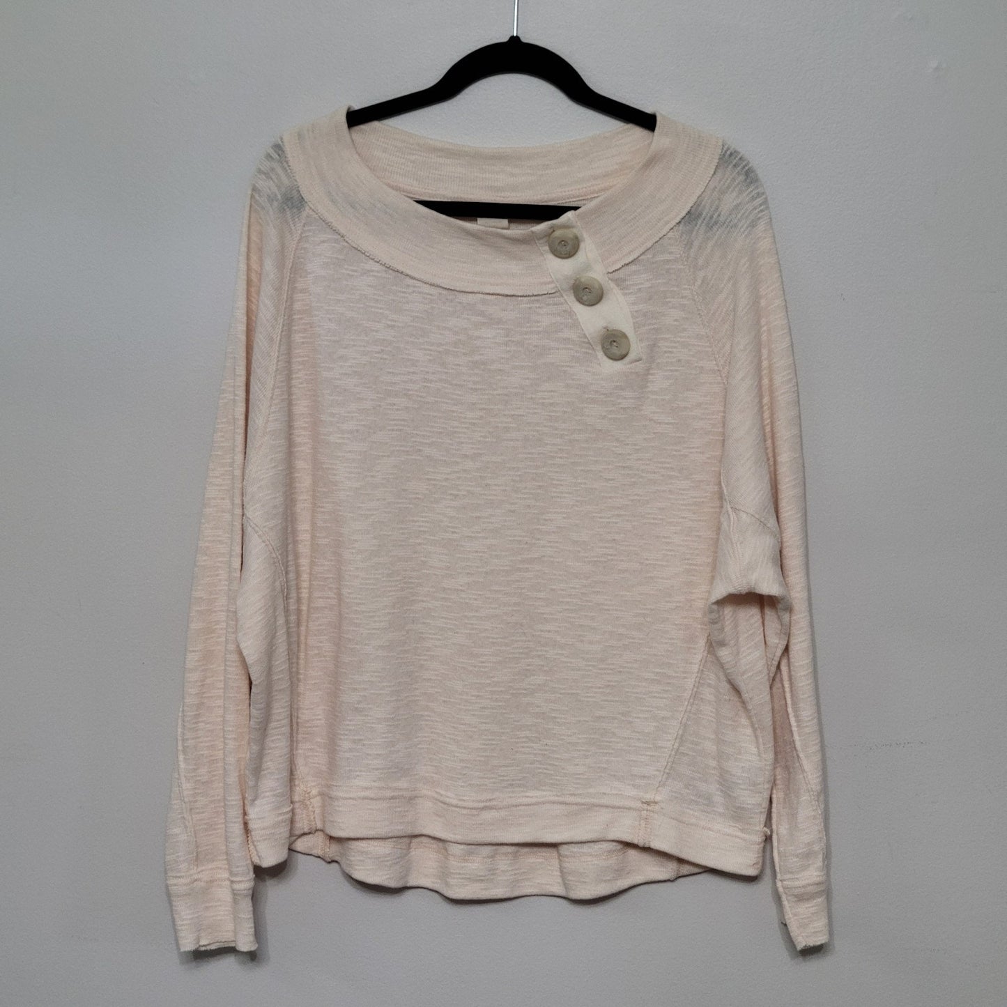 Free People We The Free Don't Forget Me Top Medium Cream Button Detail