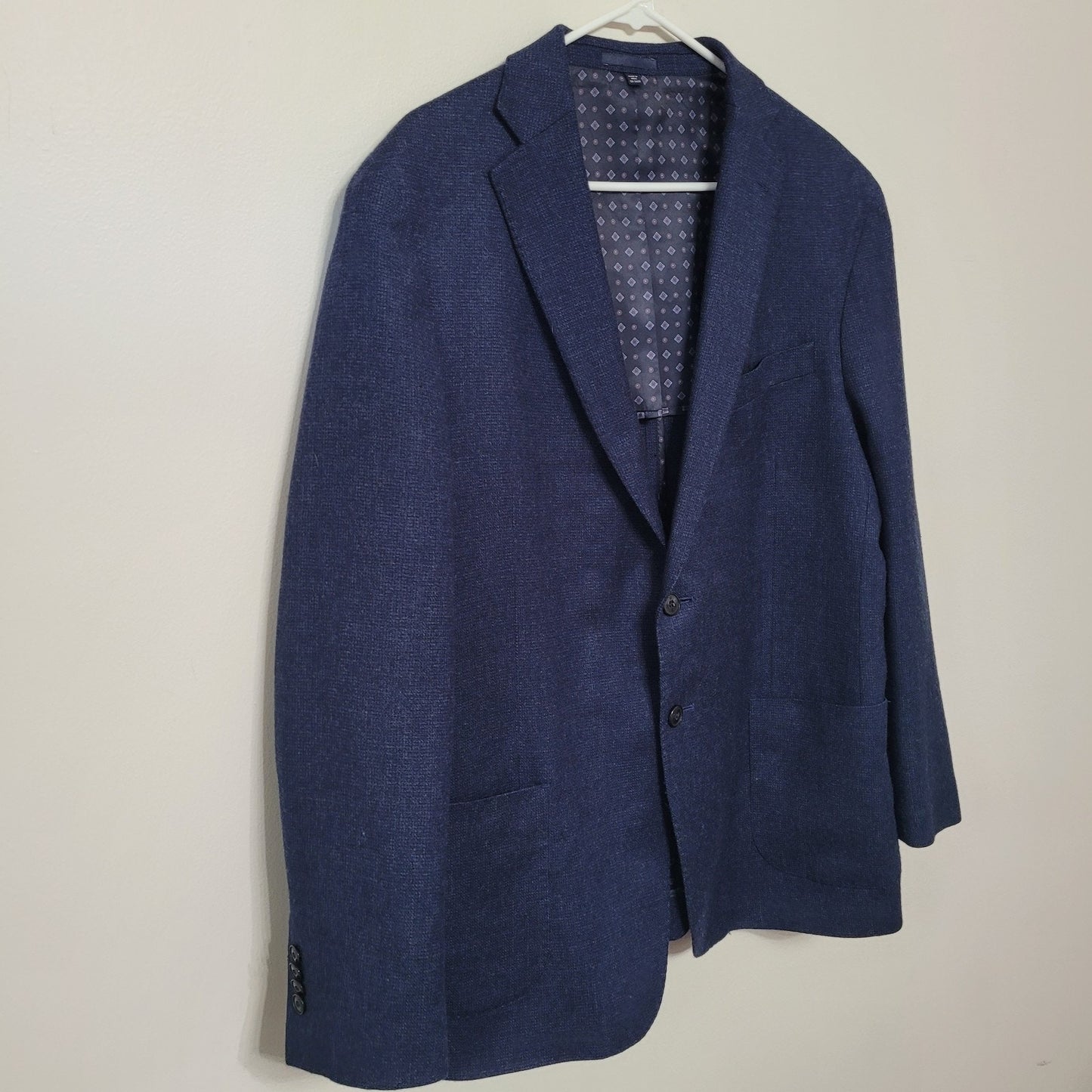 Jos. A. Bank Men’s 44R Navy Wool Sport Coat Blazer Relaxed Tailoring