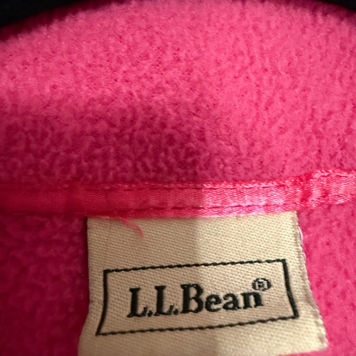 L.L.Bean Women’s M Bright Pink Full Zip Fleece Jacket GUC