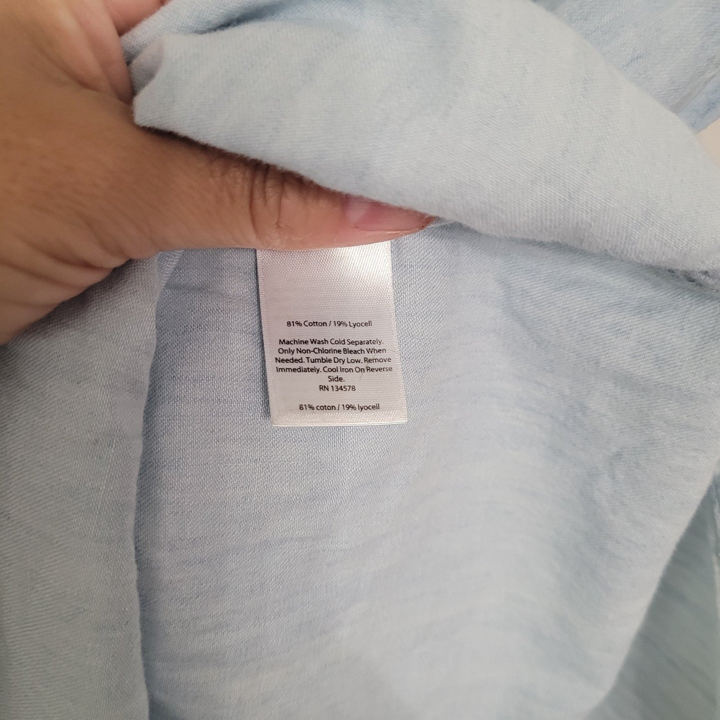 Vineyard Vines Blue Chambray Shirt Women's Tunic Size 2 Long Sleeve