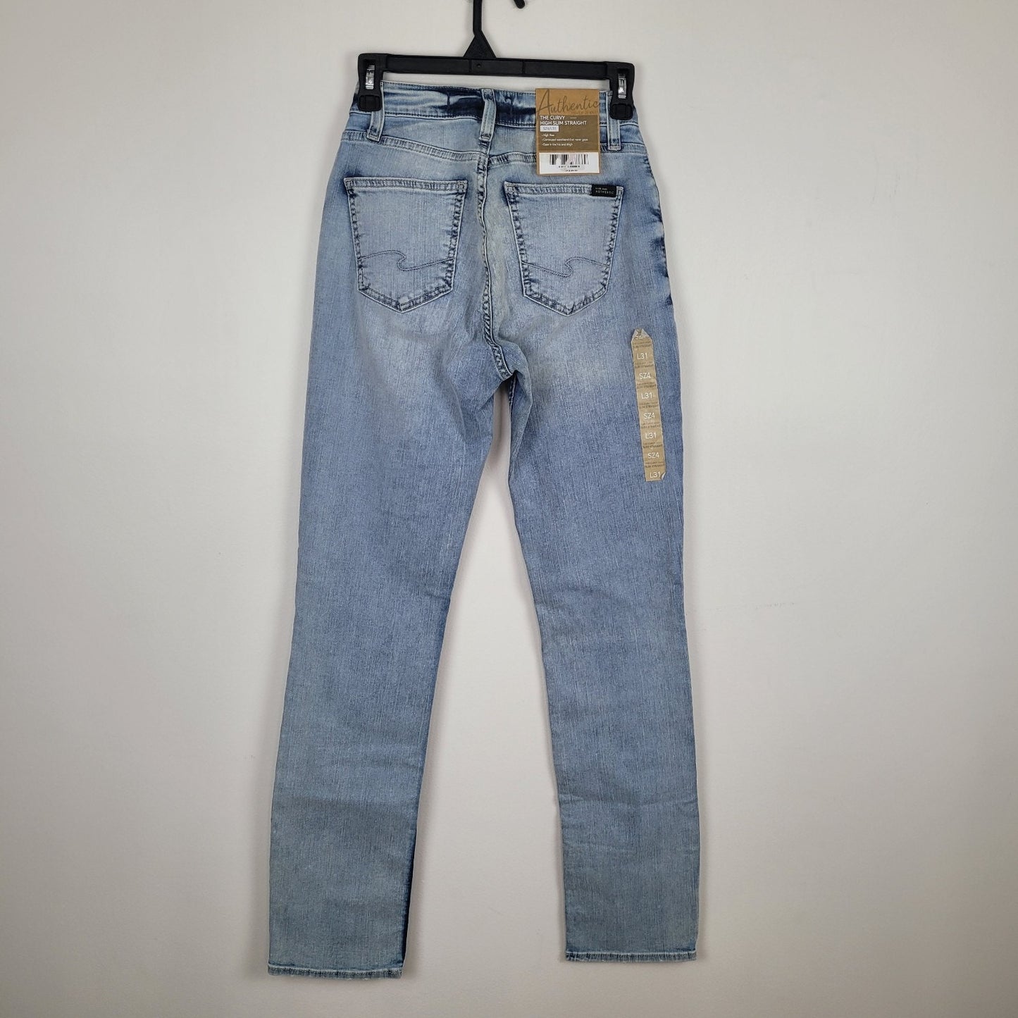 Silver Jeans Womens 4/31 Curvy Slim Straight Leg Light Wash Denim Jeans NWT