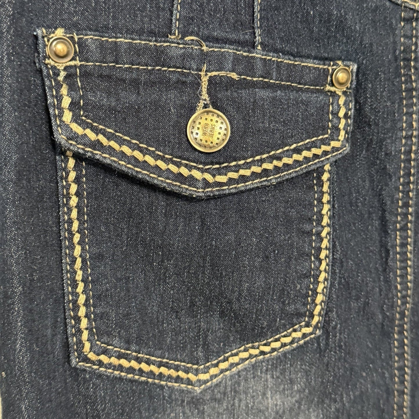 No Fuze Women's 6 Denim Maxi Pencil Skirt Blue Belted Loops Pockets Y2K Cottage