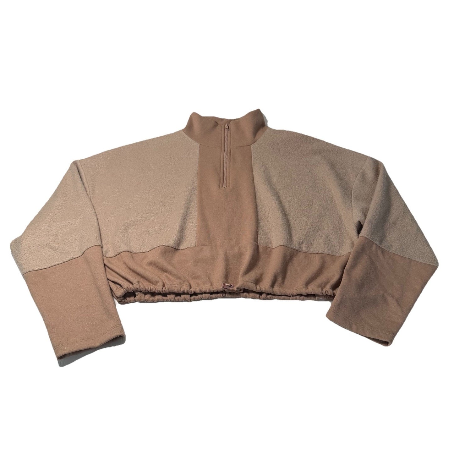 TOPSHOP Womens Oversized Crew Neck Jumper Sweater Medium Beige