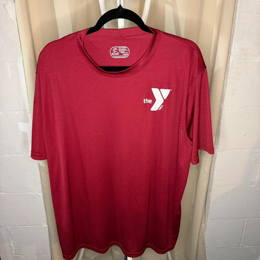 YMCA Maroon XL Quick Dry Coach T-Shirt