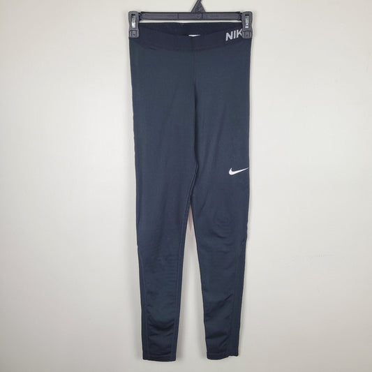 Nike Pro Leggings Womens Small Black Dri-Fit Compression Athletic Pants Training