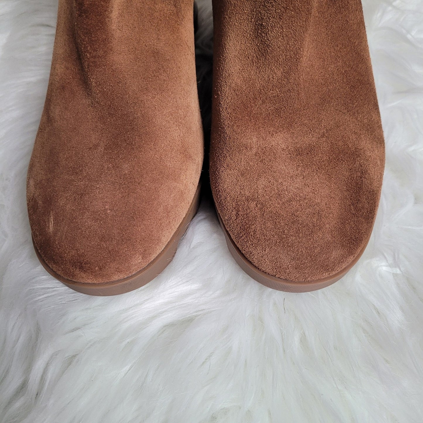 Sorel Women’s 9 Joan Uptown Wedge Booties Brown Suede Chelsea EUC 1930931