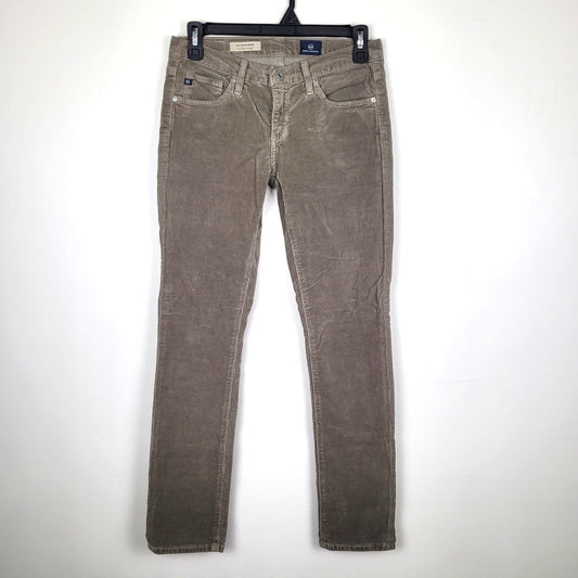 AG Adriano Goldschmied Womens 26P The Stevie Slim Straight Leg Corduroy Pants