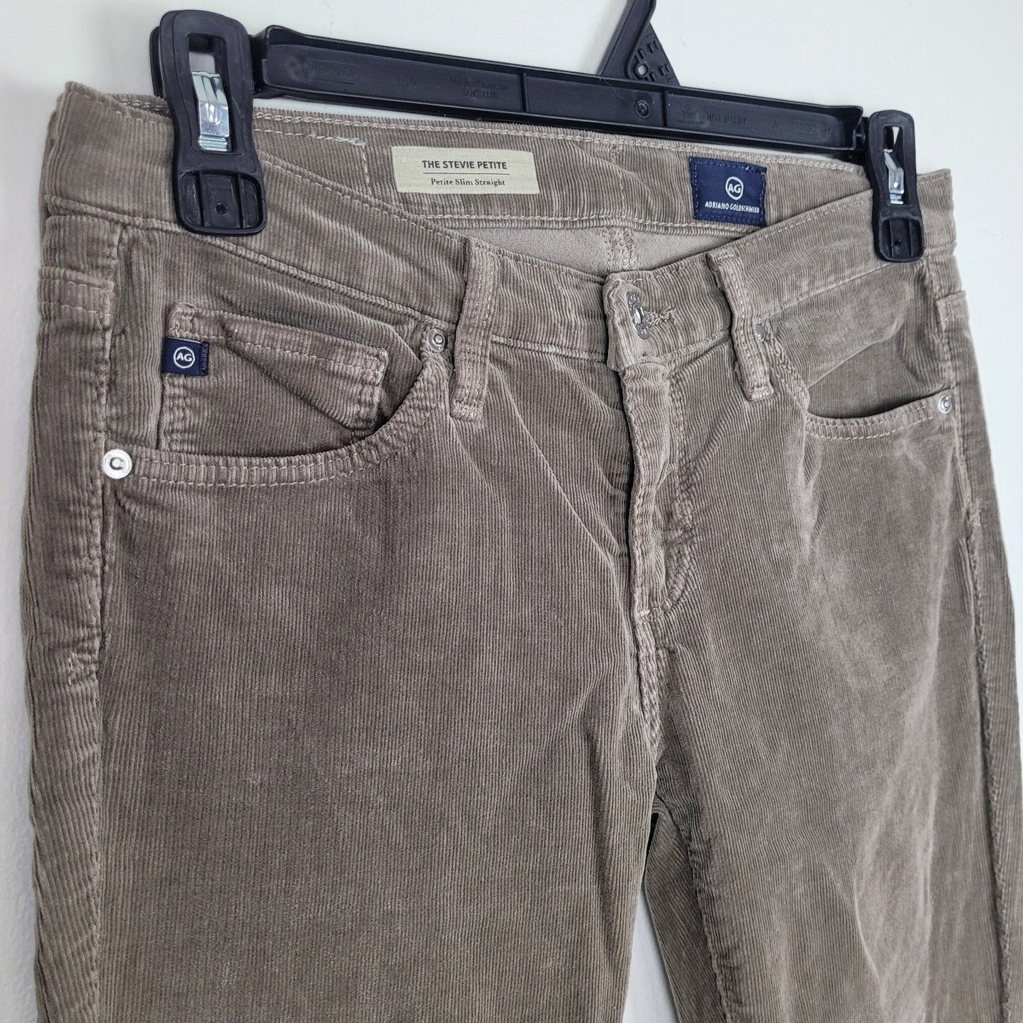 AG Adriano Goldschmied Womens 26P The Stevie Slim Straight Leg Corduroy Pants