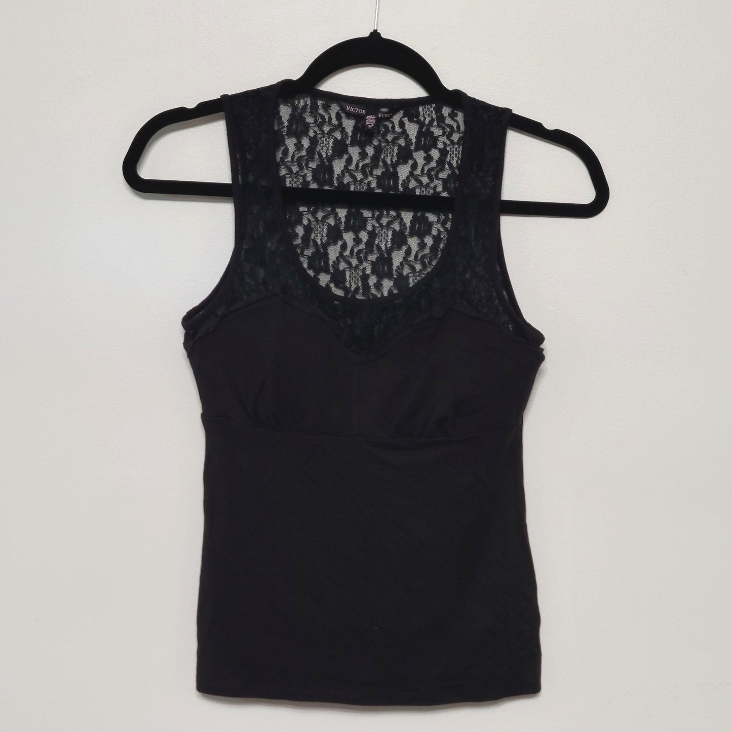 Victoria’s Secret Women’s Small Black Lace Bustier Tank Top EUC