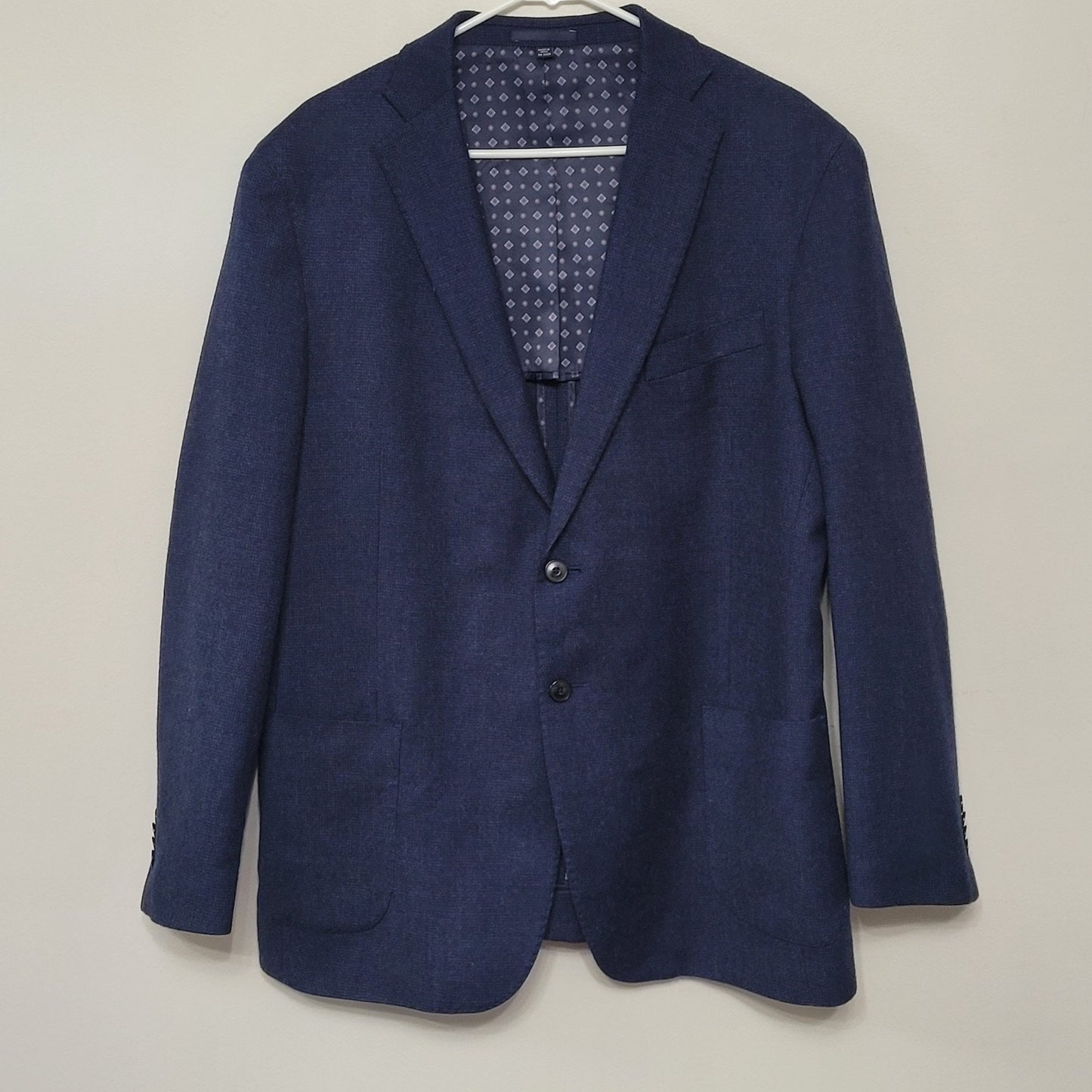 Jos. A. Bank Men’s 44R Navy Wool Sport Coat Blazer Relaxed Tailoring
