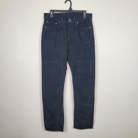 American Eagle Mens 30x32 Corduroy Pants Black Flex Slim Straight Stretch