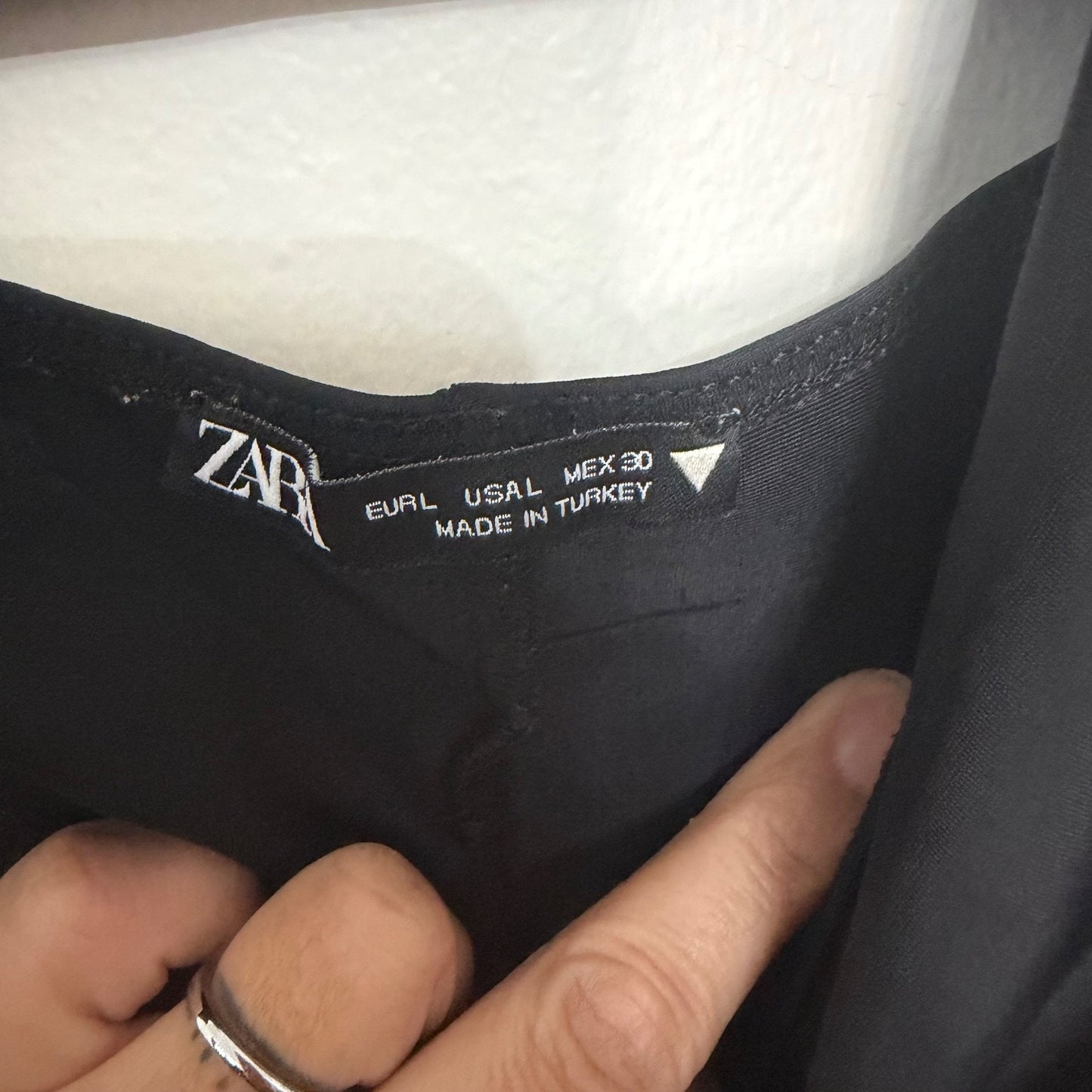 Zara Basic Womens L Black Spaghetti Strap Jumpsuit Open Back Minimalist Chic