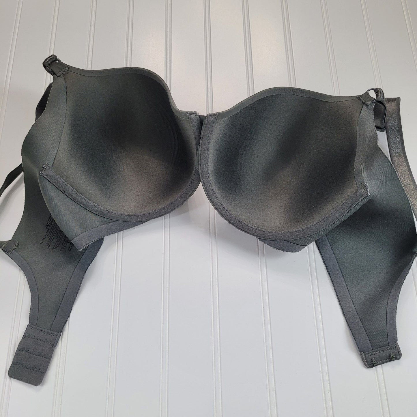 Warner’s Bra Womens 36D Gunmetal Gray Padded Underwire Adjustable Back 01356