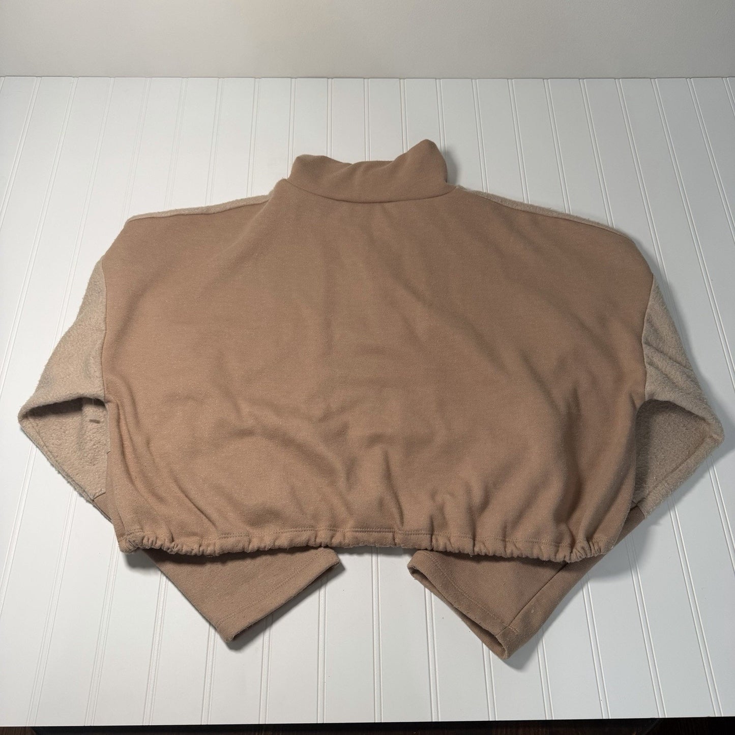 TOPSHOP Womens Oversized Crew Neck Jumper Sweater Medium Beige