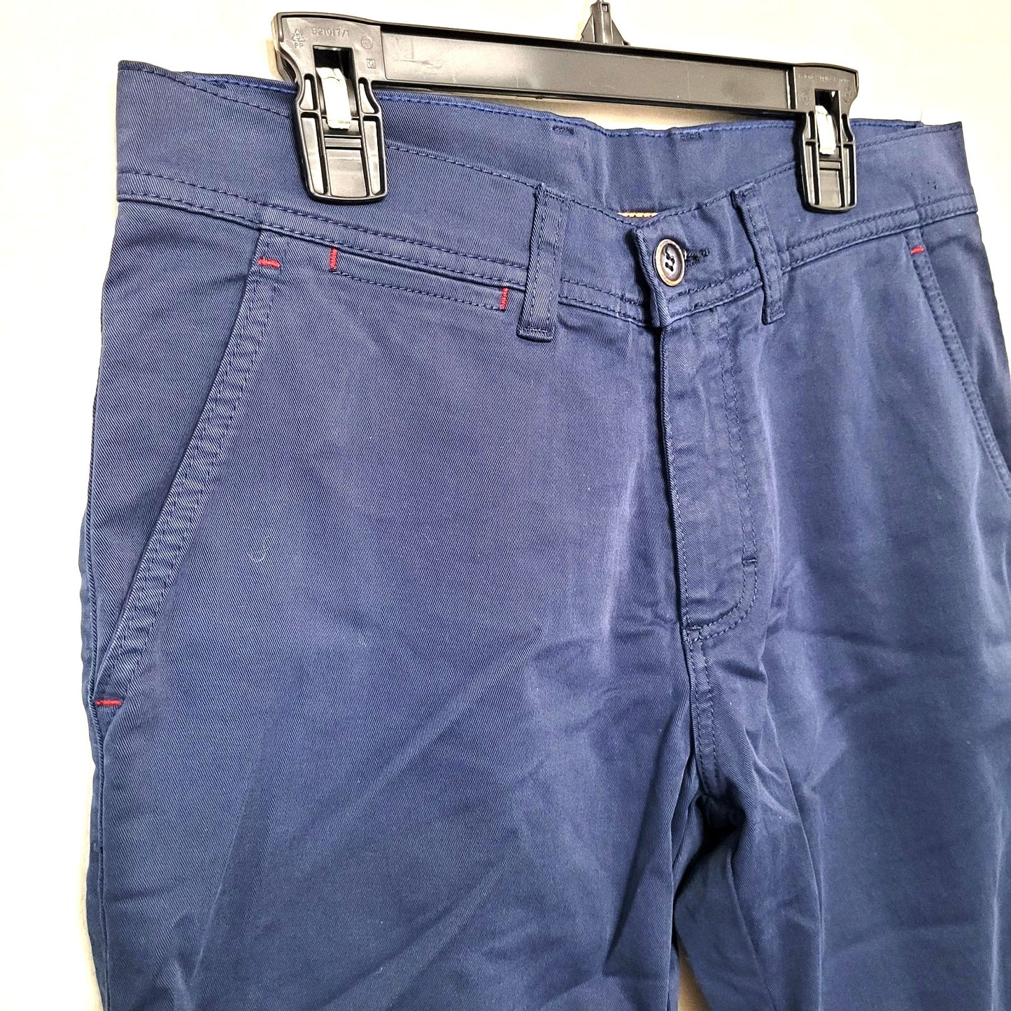 PuroEgo Men’s Navy Chino Pants Cotton EUR 40 / US 28x32 Slim Fit