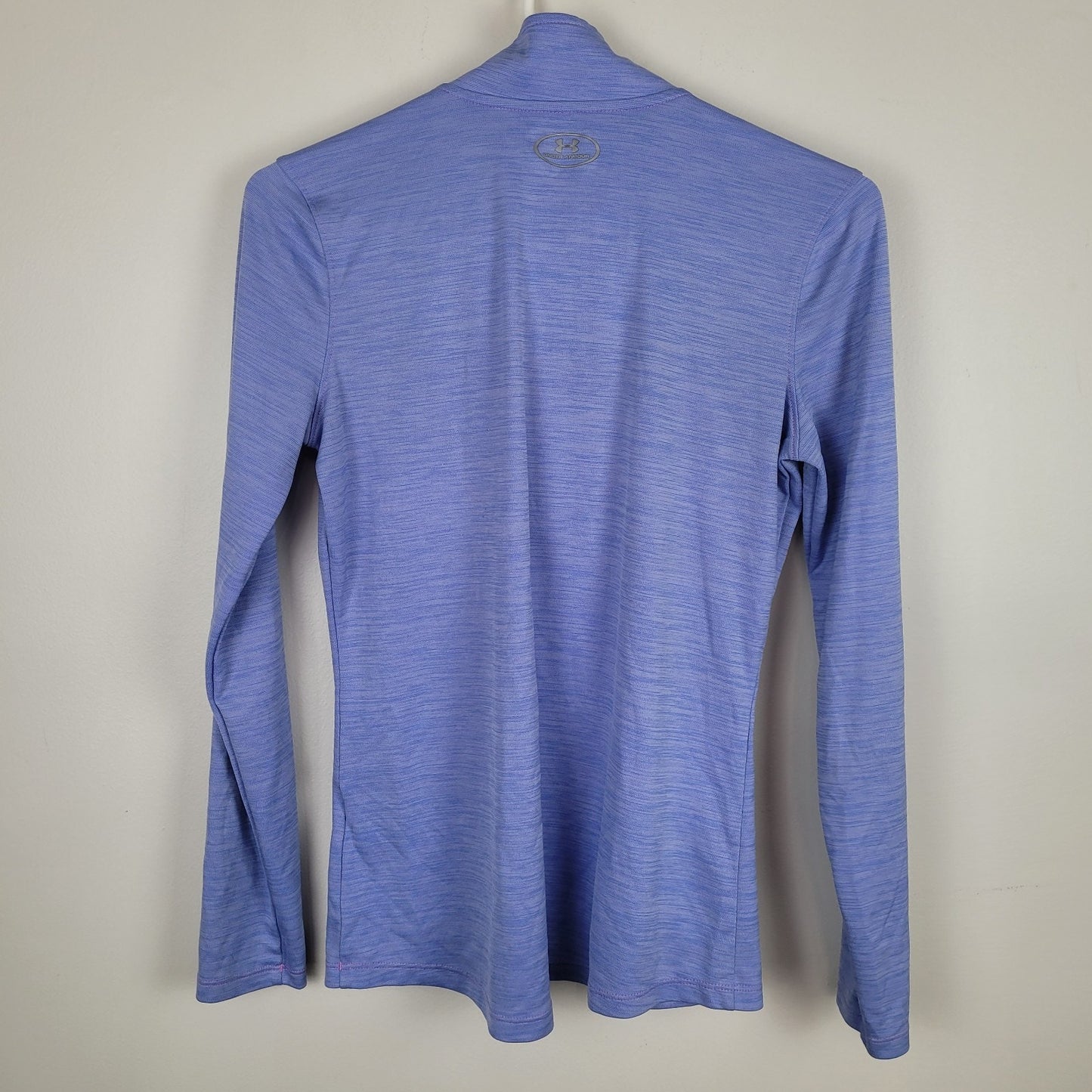 Under Armour Womens Medium Lavender Pink Zipper HeatGear 1/4 Zip Pullover Top