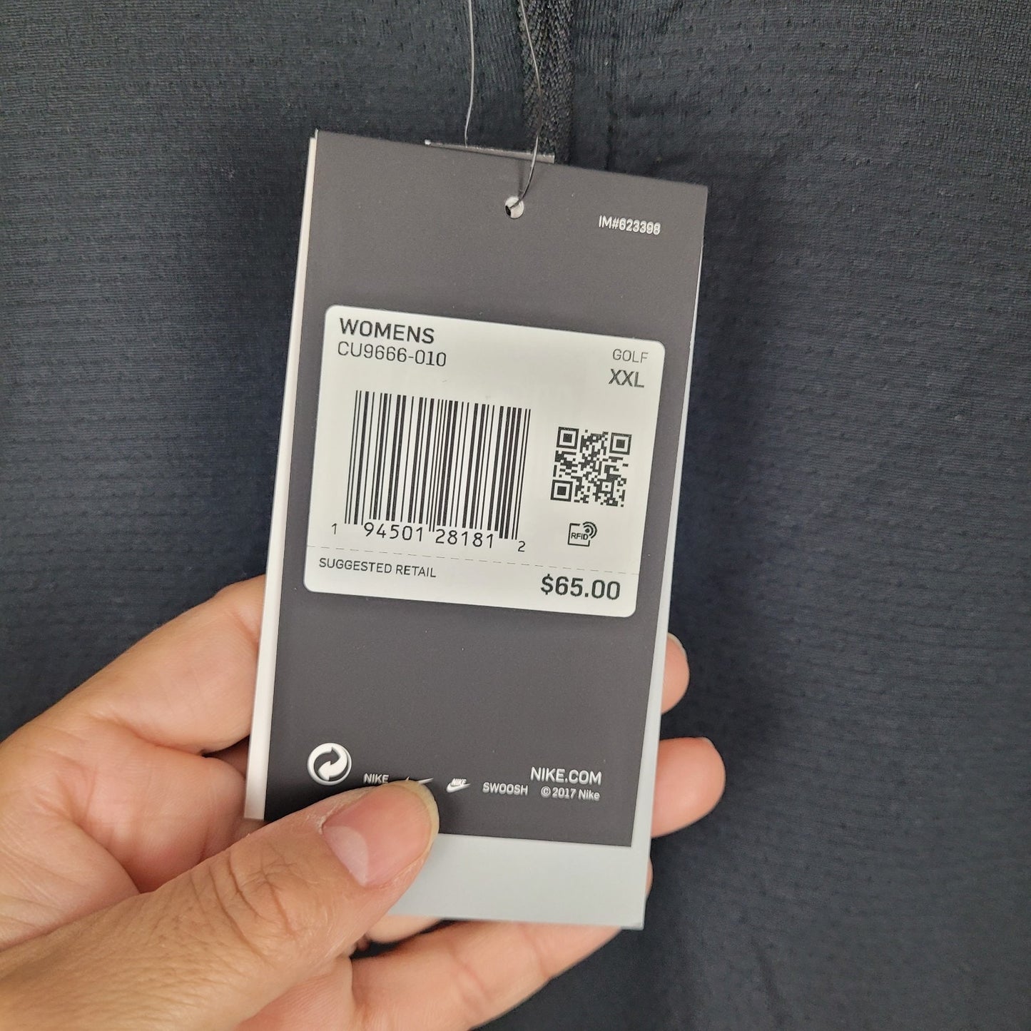 Nike Womens XXL Dri-Fit UV 1/4 Zip Golf Pullover Black NWT