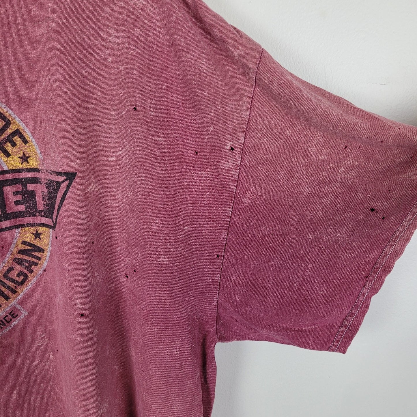 General Motors Men's T-Shirt Sz XL Red Wash Chevrolet American Made Short Sleeve