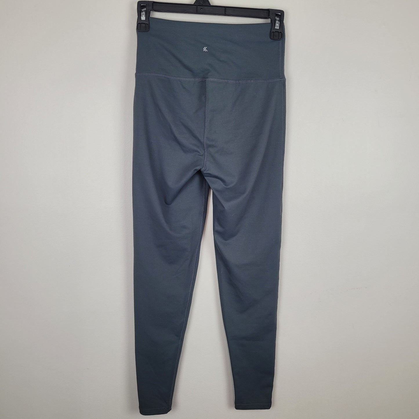 Kyodan Womens XS Leggings Gray High Waist Zipper Athleisure Yoga