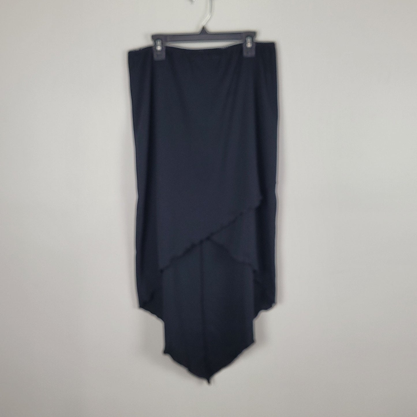 Younity Y2K 90s Vintage Womens Small Black Asymmetrical Handkerchief Hem Skirt